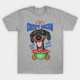 Funny Cute Dachshund Crispy Bacon T-Shirt